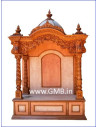 Luxury Wooden Mandir with Marble Inlay | GMB
