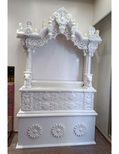 Hand-Carved White Marble Jain Ghar Derasar