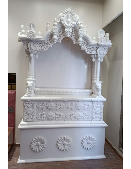 Hand-Carved White Marble Jain Ghar Derasar