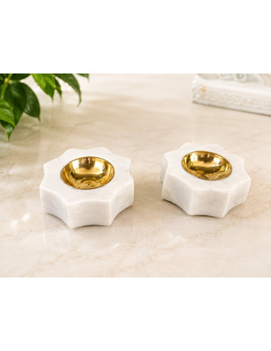 Star-Shaped Marble Diya