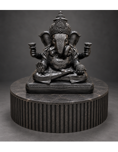 Gadru Sheth Ganesha Idol on Fluted Round Stand
