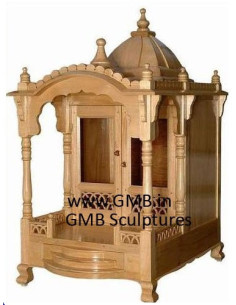 Handcrafted Sevan Wood Temple for Home | Gita Murti Bhandar
