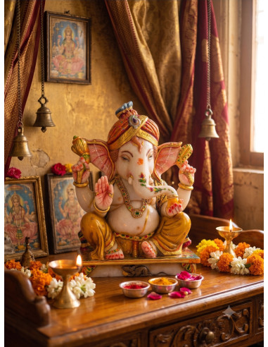 Marble Ganesh Statue for Home In Ahmedabad