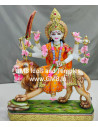 18 Inch Colorful Real Solid Marble Goddess Durga Statue | Gita Murti Bhandar, Ahmedabad