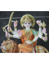 12 inch solid marble goddess ambaji statue front view for home temple