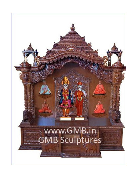 Hand-Carved Wooden Swaminarayan Mandir | Premium Temple