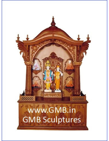 Hand-Carved Wooden Swaminarayan Mandir | GMB