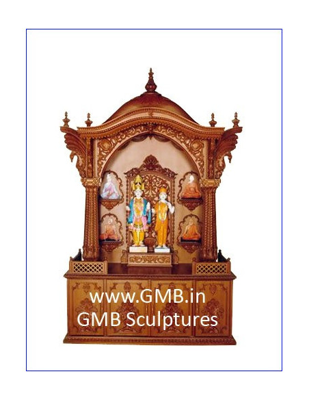 Hand-Carved Wooden Swaminarayan Mandir | GMB