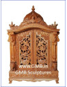 Hand-Carved Closed Wooden Swaminarayan Mandir | GMB