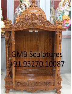 Hand-Carved Closed Wooden Swaminarayan Mandir | GMB 2