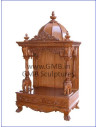 Luxury Hand-Carved Wooden Mandir with Dome | GMB