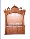 Luxury Wooden Mandir with Storage Cabinet | GMB