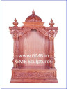 Luxury Hand-Carved Wooden Mandir with Drawer | GMB
