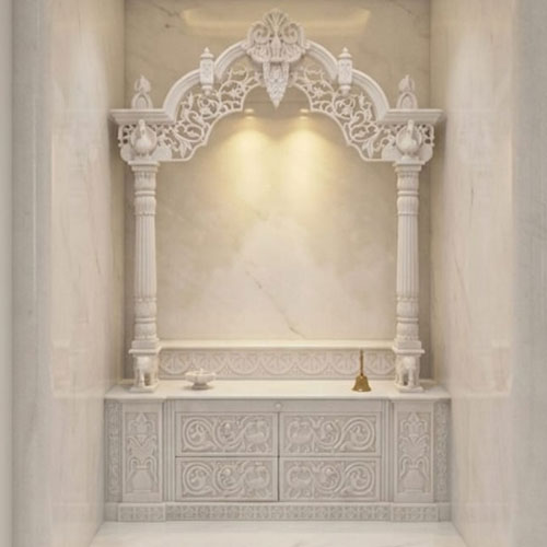 Custom pooja room architecture and turn-key mandir installation design